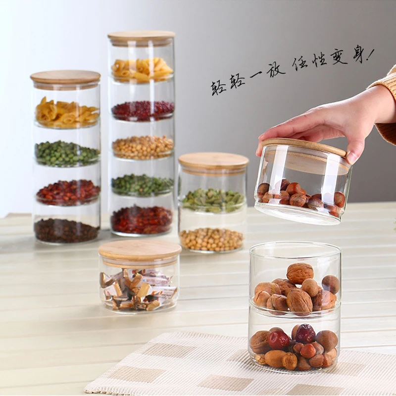 Food Storage Set Glass - 새로운 1200ml 3중 유리 용기 세트,