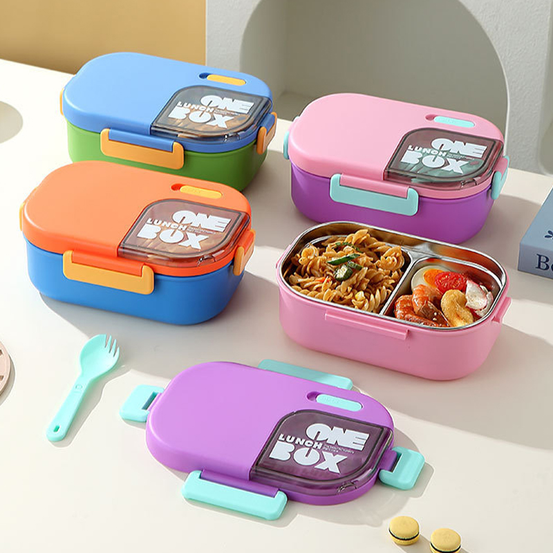 Food Storage With Compartments - 304 스테인리스 스틸 칸막이 도시락, 휴대용