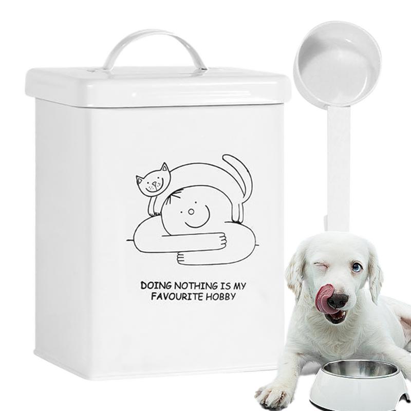 Dog Food Storage Xl - 개 식품 저장 용기 뚜껑과 숟가락이있는