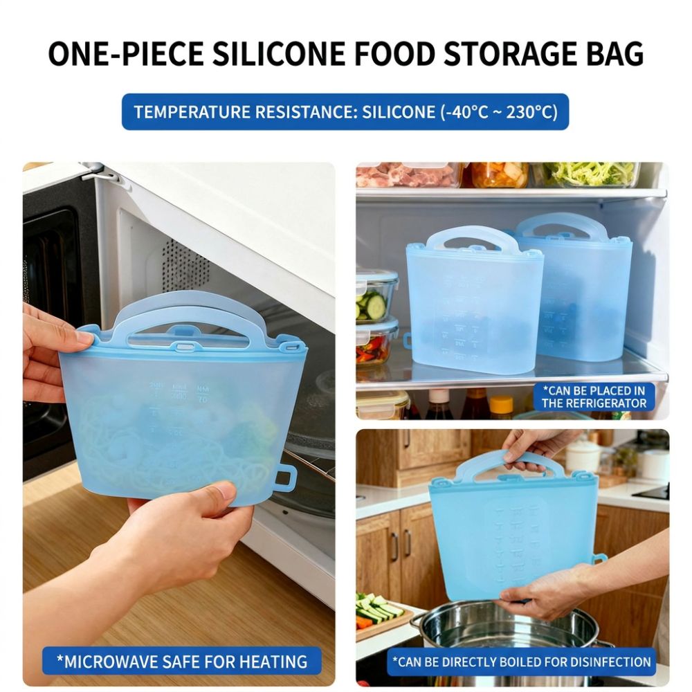 Food Storage And Temperature - 1500ml 식품 보관 가방 재사용 가능한