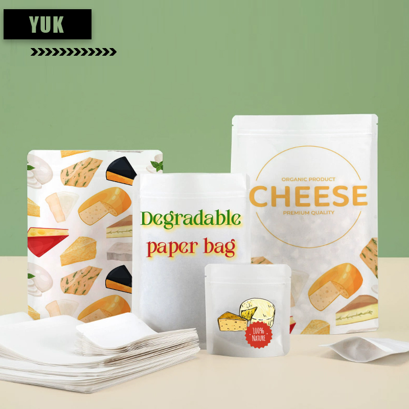 Zebra Food Storage - 맞춤형 생분해성 크라프트 종이 지퍼백, 차