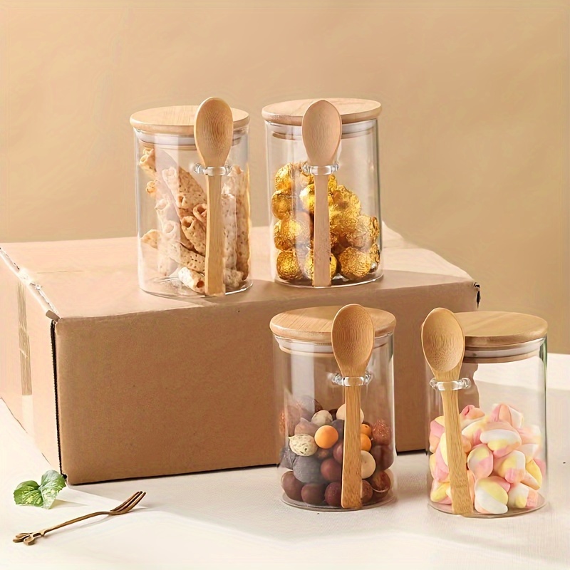 Food Storage Set Glass - 280ml 캔디 병, 비스킷 병, 밀폐된