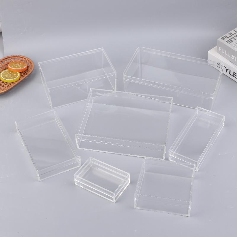 Food Storage Plants - 두꺼운 직사각형 아크릴 보관함 높은 투명도