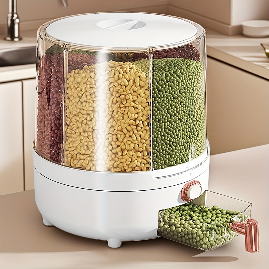 Food Storage With Compartments - 6칸 360 ° 회전식 밀폐 식품
