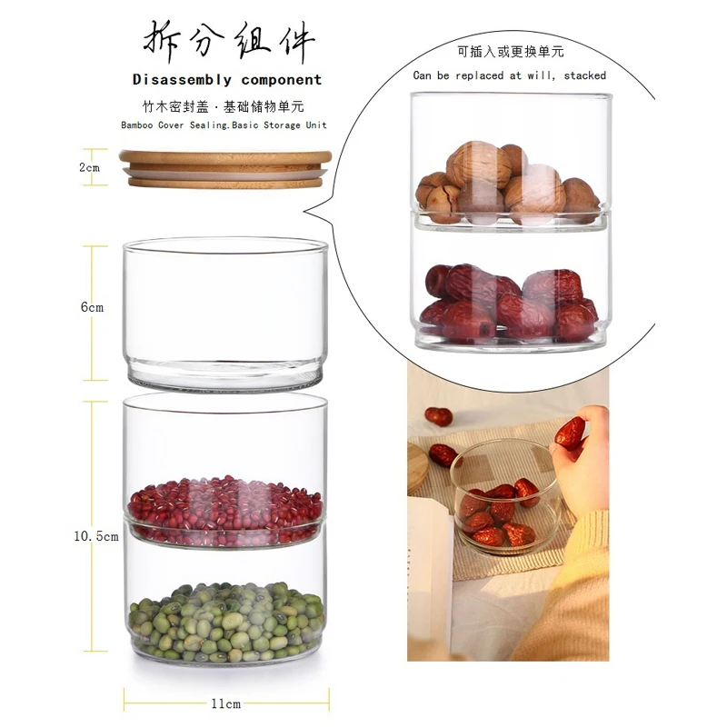 새로운 1200ml 3중 유리 용기 세트, 건조 향신료 - Food Storage Set Glass 리뷰 및 가격