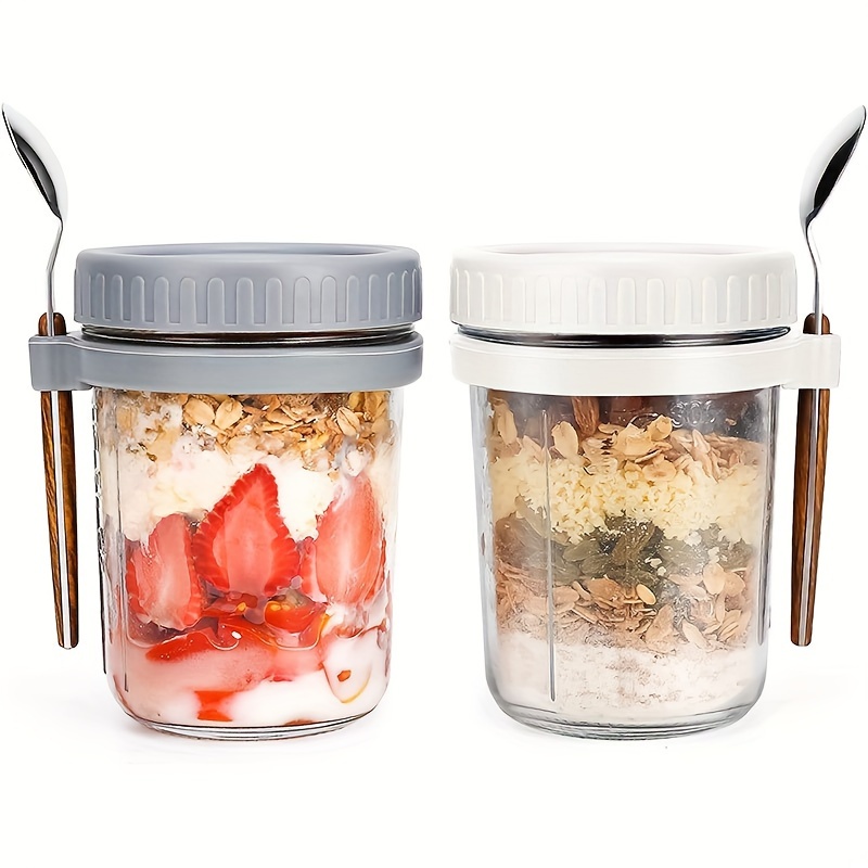 1개/2개 유리 오트밀 컵, 뚜껑과 스푼이 있는 오버나 - Food Storage Set Glass 리뷰 및 가격