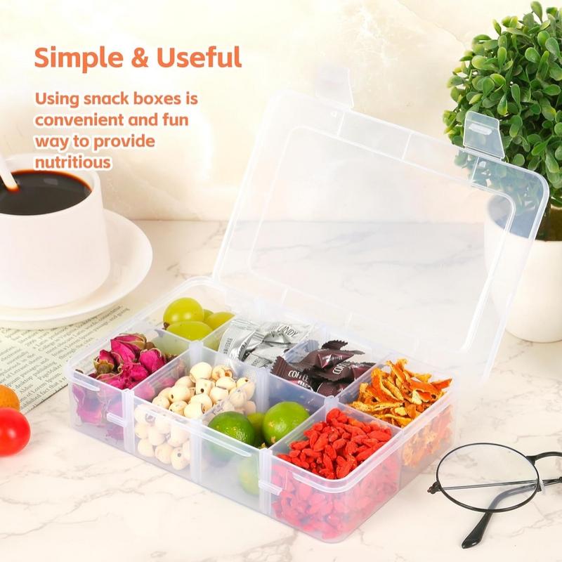 8칸 스낵 박스 용기, 플라스틱 보관함, 조절 가능한  - Food Storage With Compartments 리뷰 및 가격