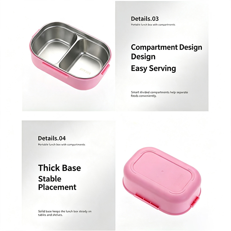 304 스테인리스 스틸 칸막이 도시락, 휴대용 금속 도 - Food Storage With Compartments 리뷰 및 가격