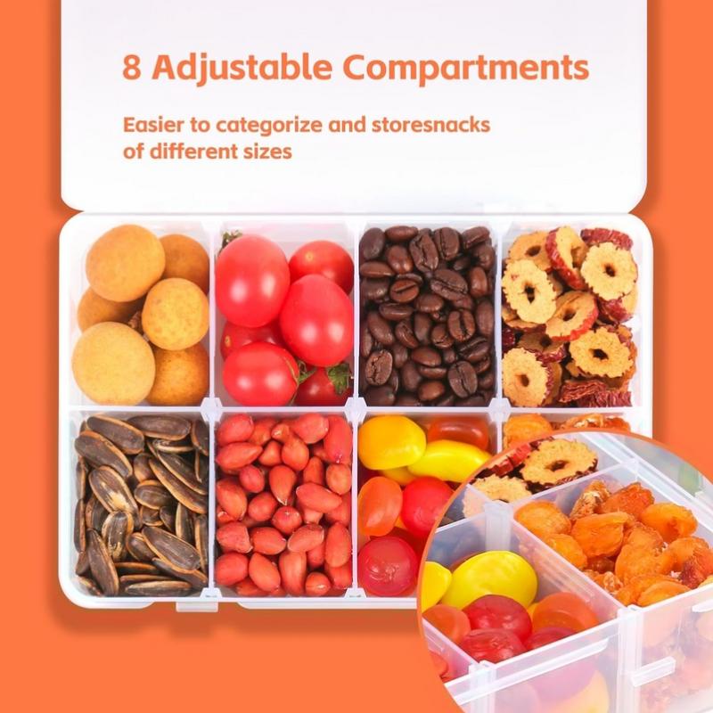 8칸 스낵 박스 용기, 플라스틱 보관함, 조절 가능한  - Food Storage With Compartments 리뷰 및 가격
