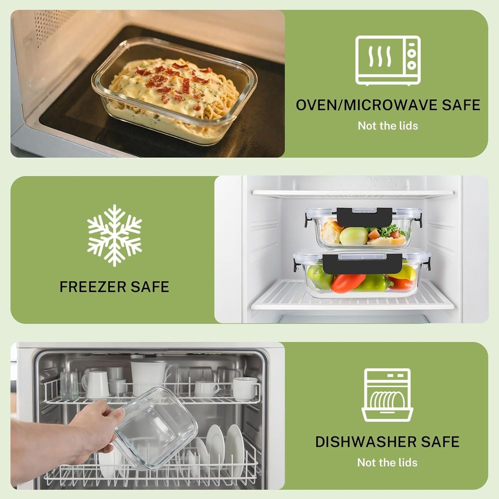 8피스 붕규산 유리 식품 보관 용기 세트 (밀폐 뚜껑  - Food Storage Set Glass 리뷰 및 가격
