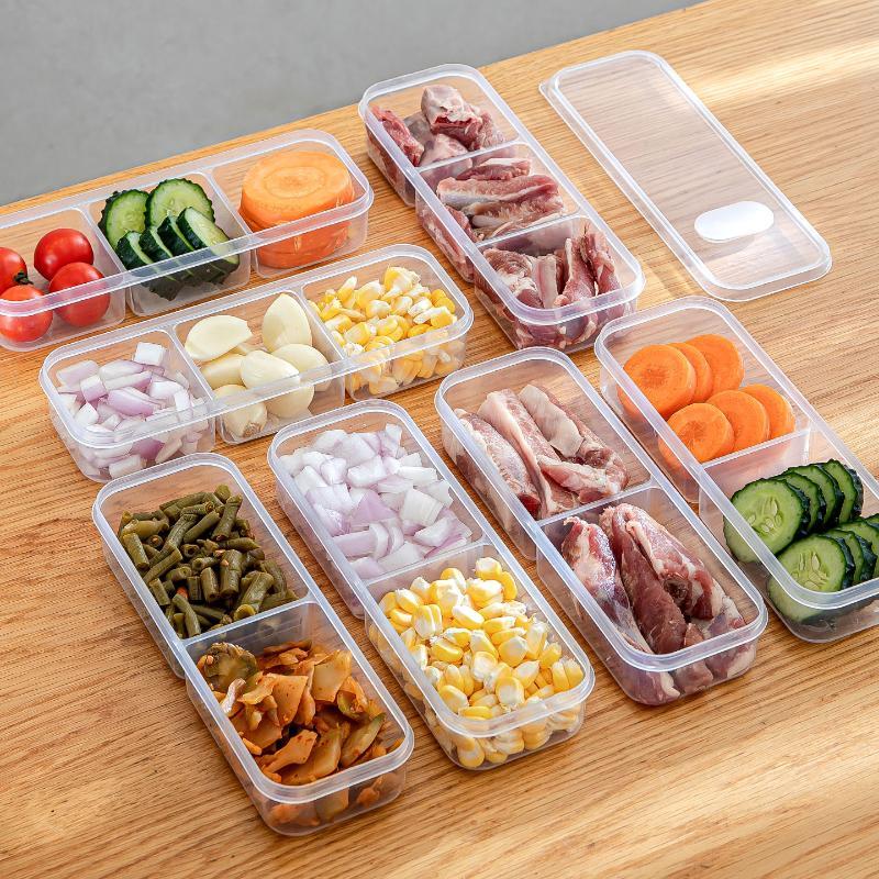 쌓을 수 있는 냉장고 냉동고 정리함 1팩 사각형 식품  - Food Storage Organization 리뷰 및 가격