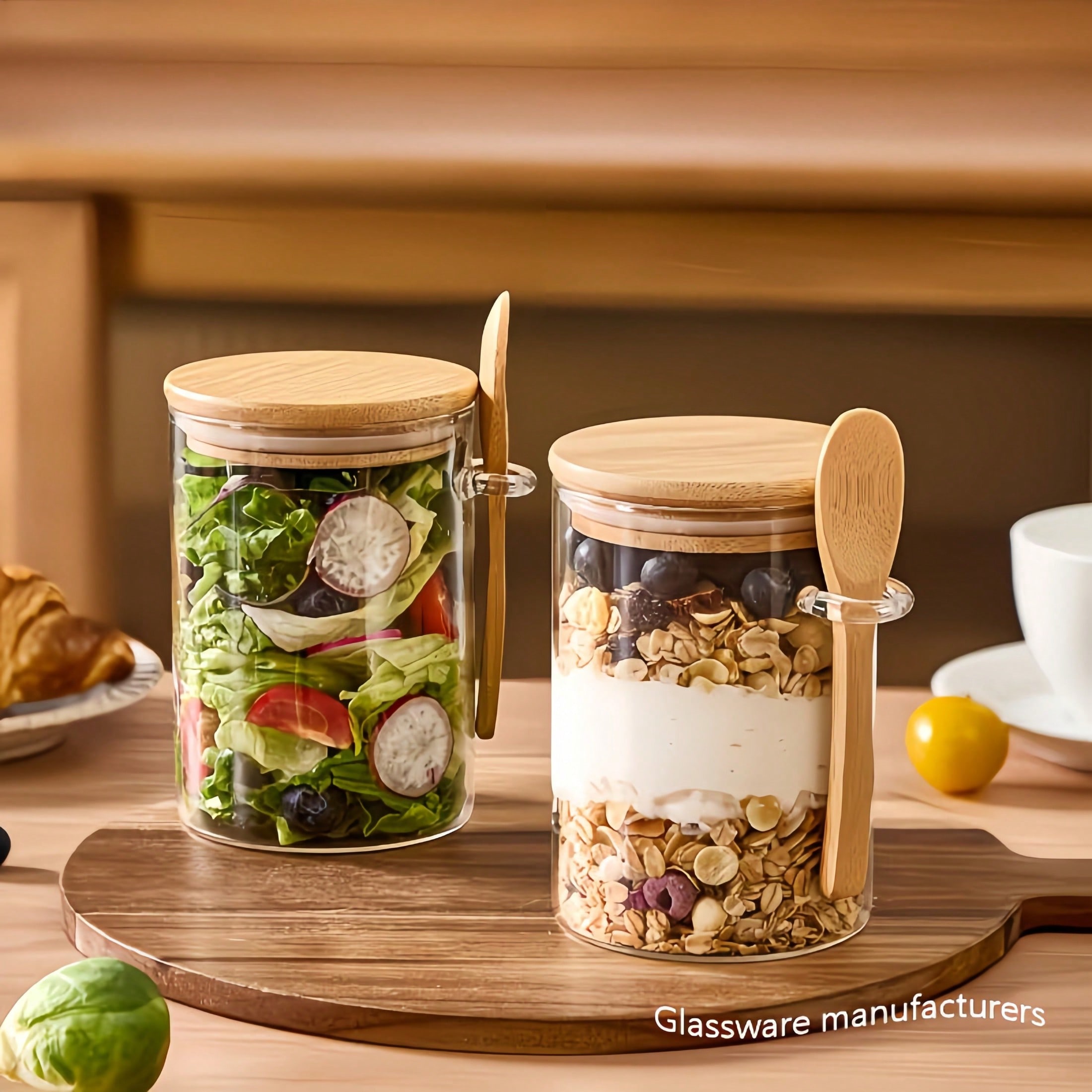 4종 보관 세트 (보관 용기 4개 + 뚜껑 4개 + 숟 - Food Storage Set Glass 리뷰 및 가격