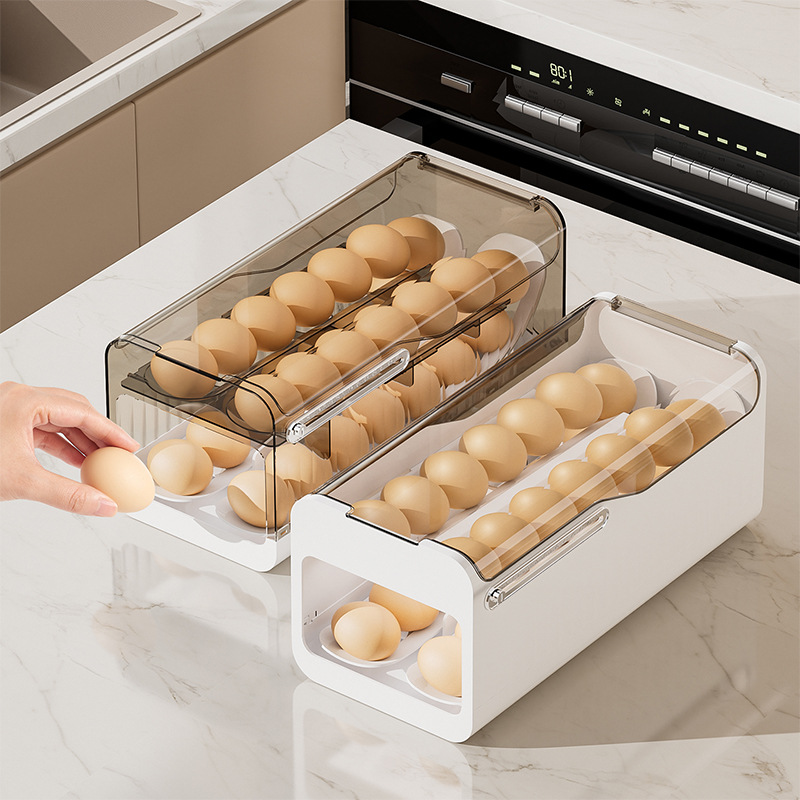 냉장고용 자동 회전 계란 디스펜서 2단 공간 절약형 계 - Egg Storage Holder 리뷰 및 가격