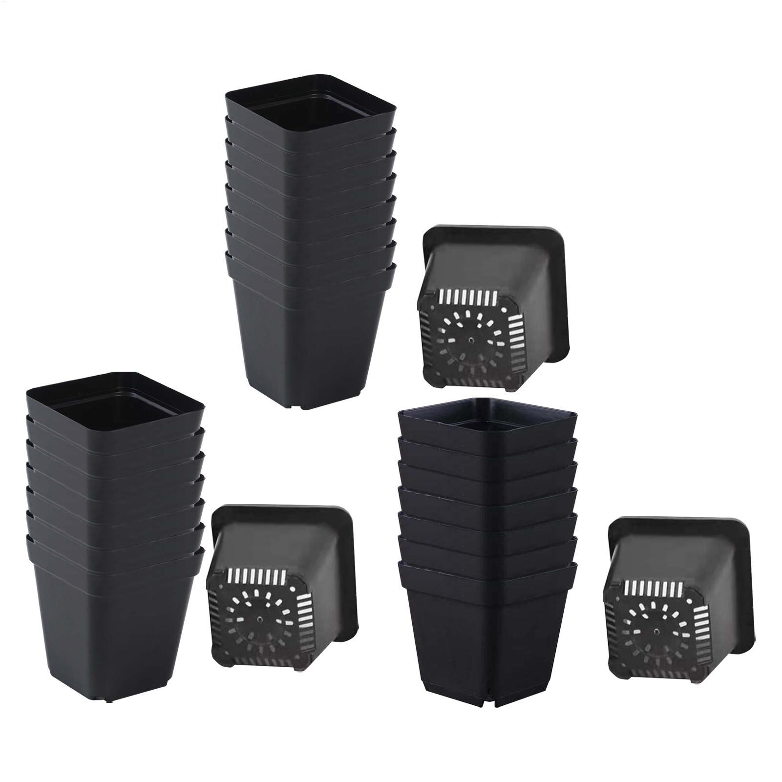 5.5cm/7cm/10cm 재사용 가능한 검정색 사각  - Food Storage Plants 리뷰 및 가격
