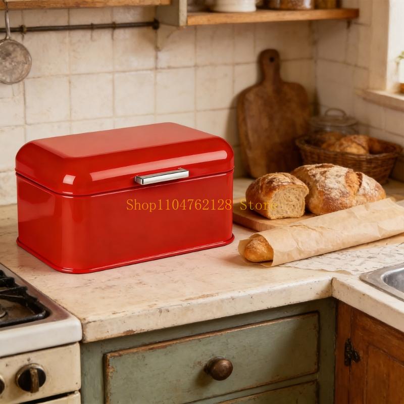 주방 보관 및 조직을위한 상단 뚜껑을 뒤집는 금속 빵  - Best Food Storage 리뷰 및 가격