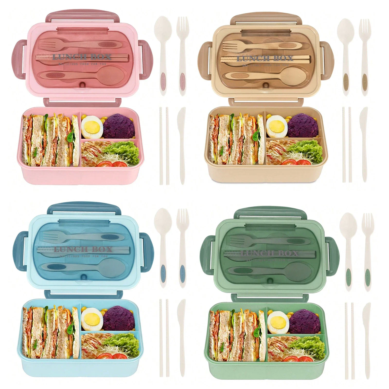 성인용 3칸 도시락통, 남녀공용 휴대용 도시락, 학교용 - Food Storage With Compartments 리뷰 및 가격
