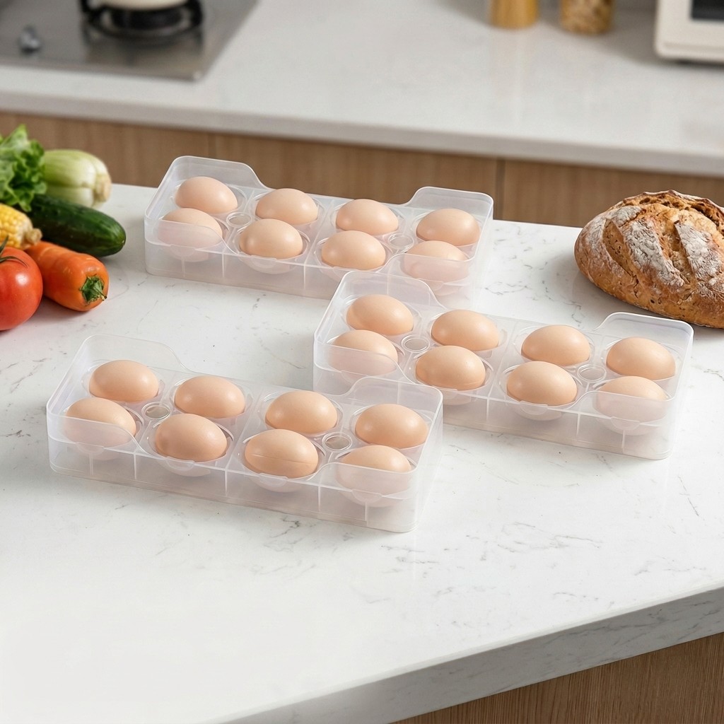 냉장고 문에 부착 가능한 쌓을 수 있는 투명 플라스틱  - Egg Storage Holder 리뷰 및 가격