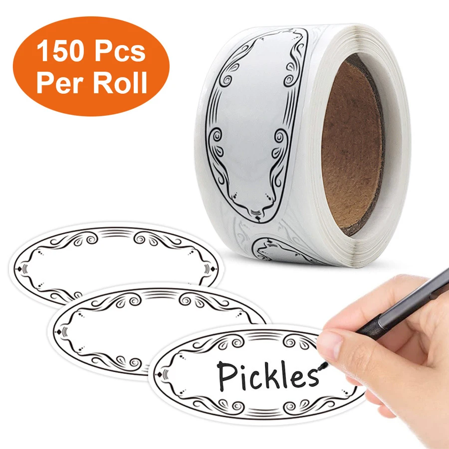 150개입, 1인치 x 2.25인치 크기의 타원형 캔닝 - Food Storage Jar Labels 리뷰 및 가격