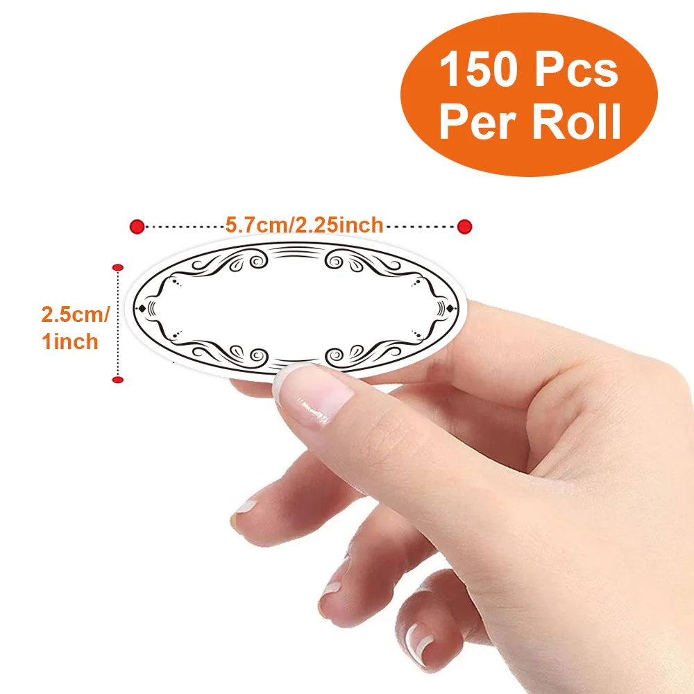 150개입, 1인치 x 2.25인치 크기의 타원형 캔닝 - Food Storage Jar Labels 리뷰 및 가격