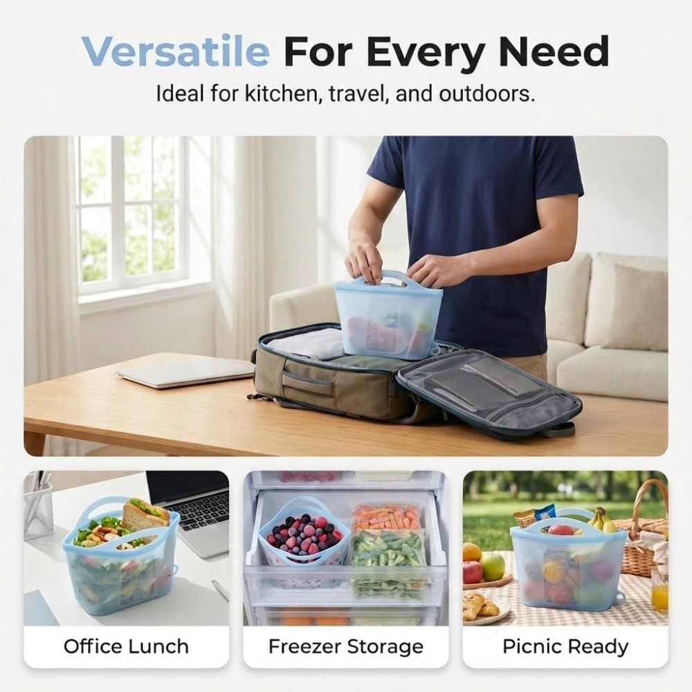 1500ml 식품 보관 가방 재사용 가능한 누출 방지  - Food Storage And Temperature 리뷰 및 가격