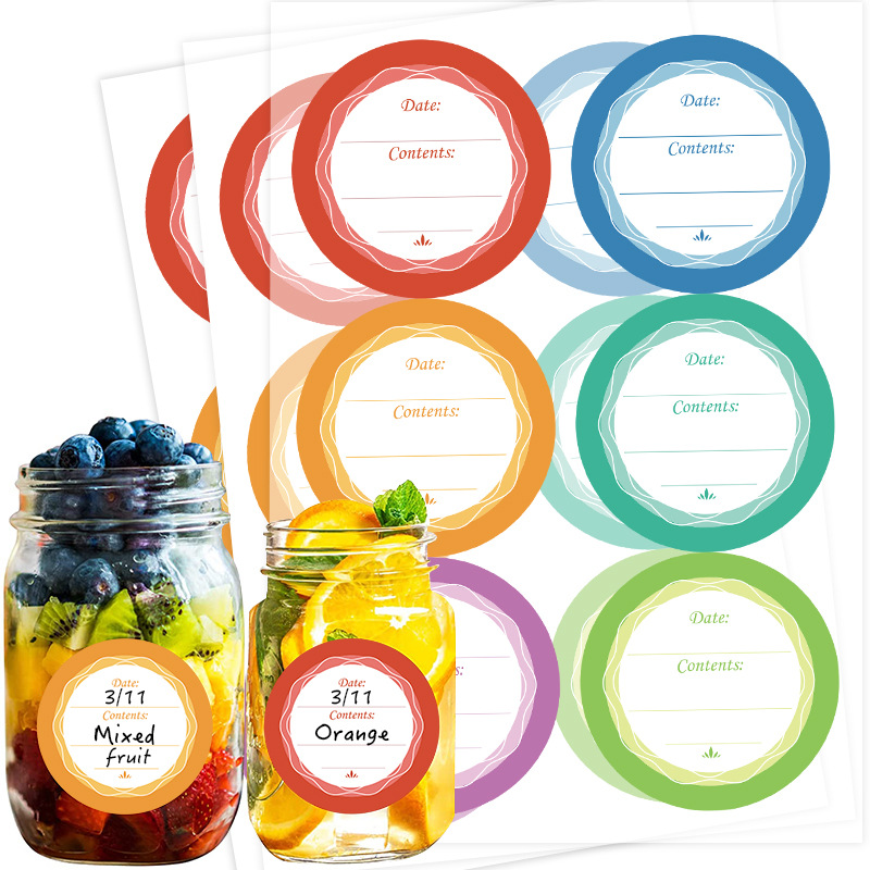 6pcs 4CM 방수 이동식 날짜 라벨 식품 보관 시간 - Food Storage Jar Labels 리뷰 및 가격