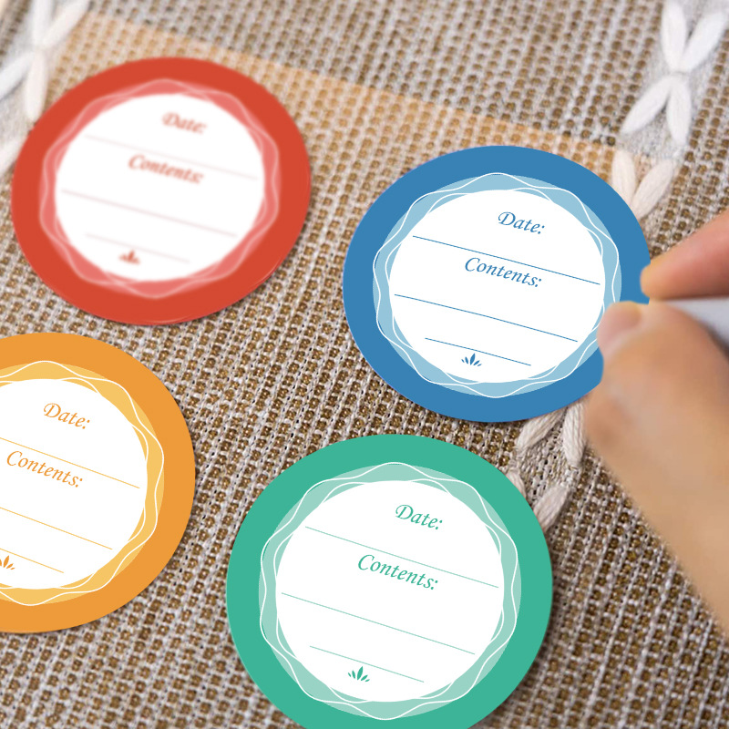 6pcs 4CM 방수 이동식 날짜 라벨 식품 보관 시간 - Food Storage Jar Labels 리뷰 및 가격