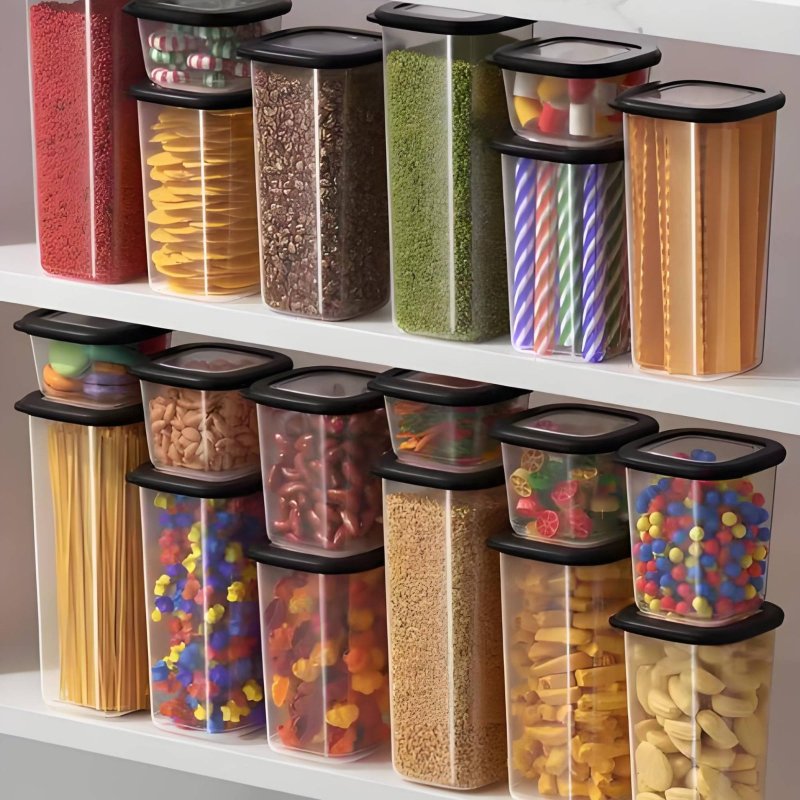 6개의 밀폐 식품 보관 용기 세트, 투명 디자인 플라스 - Food Storage Organization 리뷰 및 가격