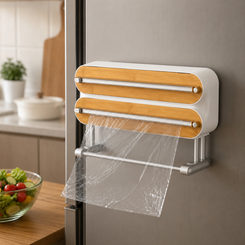 자석식 식품 포장지 커터 디스펜서 랩 홀더 벽걸이 냉장 - Food Storage Organization 리뷰 및 가격