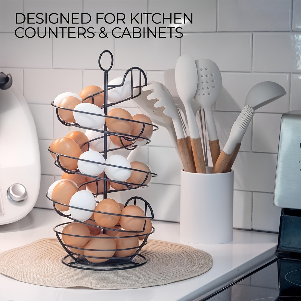 금속 와이어 나선형 계란 홀더, 바구니가 있는 조리대  - Egg Storage Holder 리뷰 및 가격