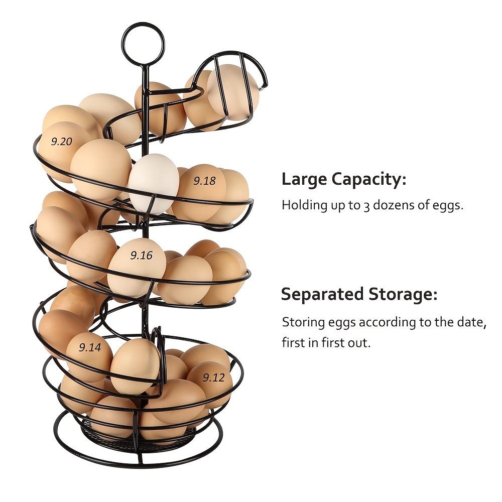 금속 와이어 나선형 계란 홀더, 바구니가 있는 조리대  - Egg Storage Holder 리뷰 및 가격