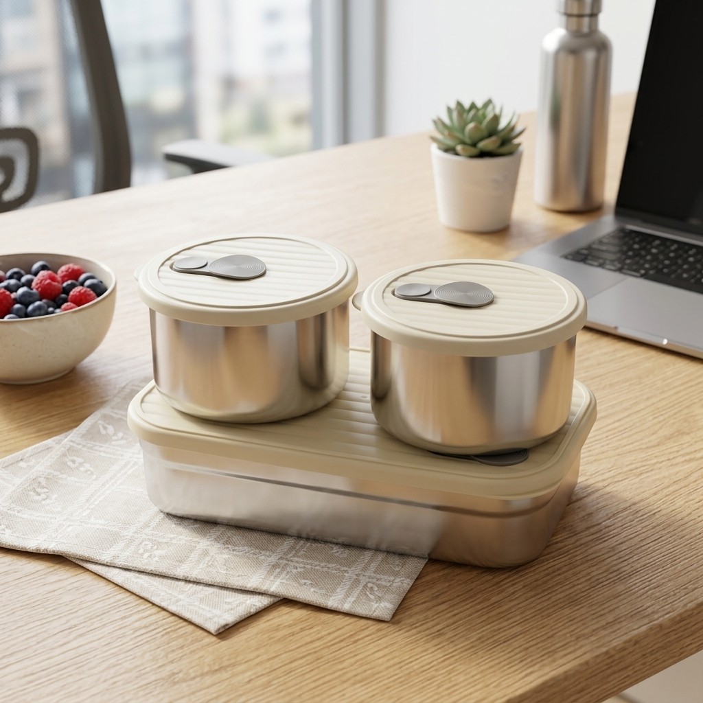 전자레인지 사용 가능 304 스테인리스 도시락 세트 3 - Food Storage With Compartments 리뷰 및 가격
