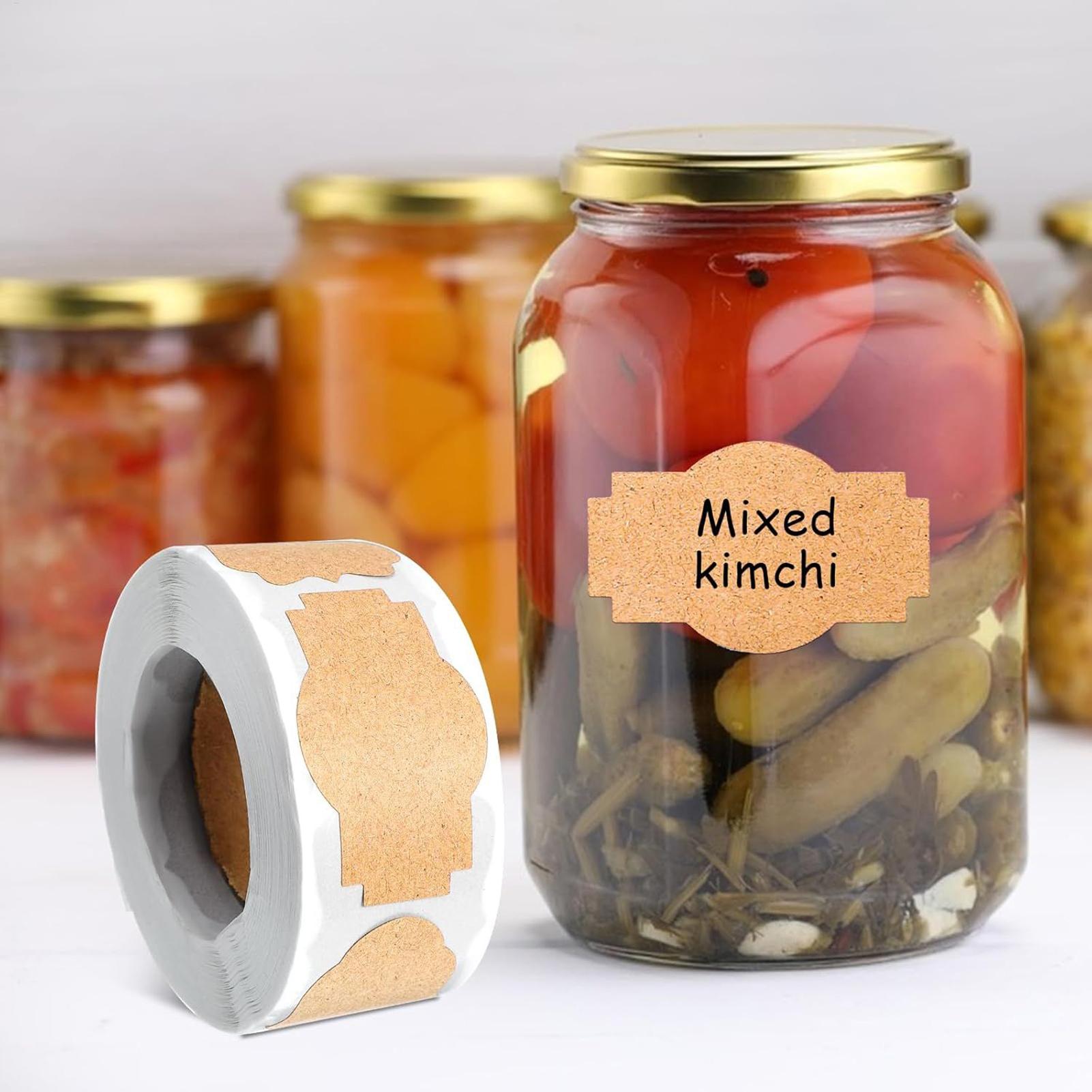 300개 병 라벨 스티커 쓰기 가능한 빈 태그 롤 5x - Food Storage Jar Labels 리뷰 및 가격