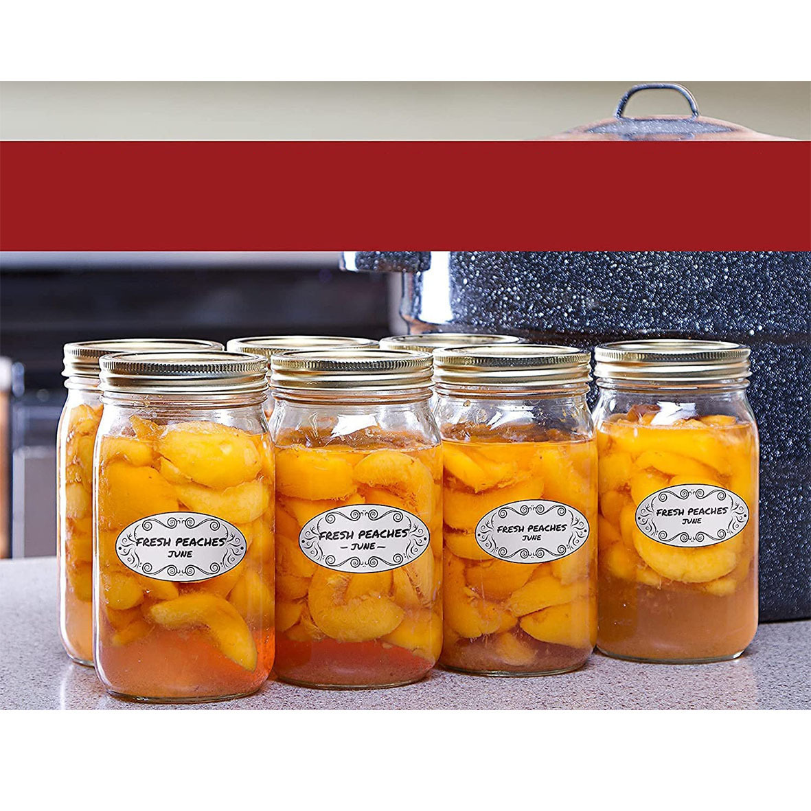 식품 용기용 타원형 캐닝 라벨, 항아리 주방 레스토랑  - Food Storage Jar Labels 리뷰 및 가격