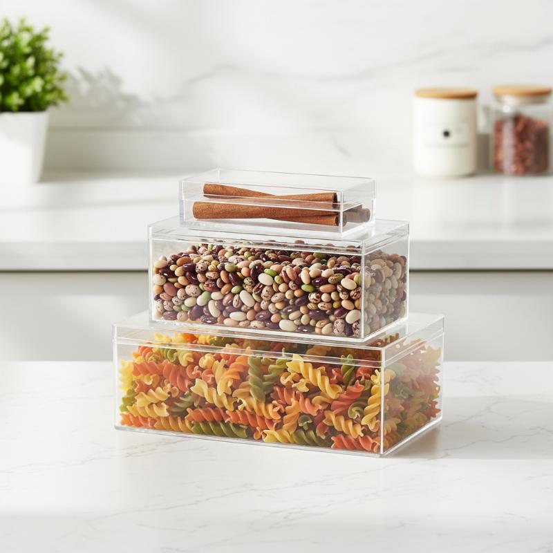 두꺼운 직사각형 아크릴 보관함 높은 투명도 식품 선물  - Food Storage Plants 리뷰 및 가격