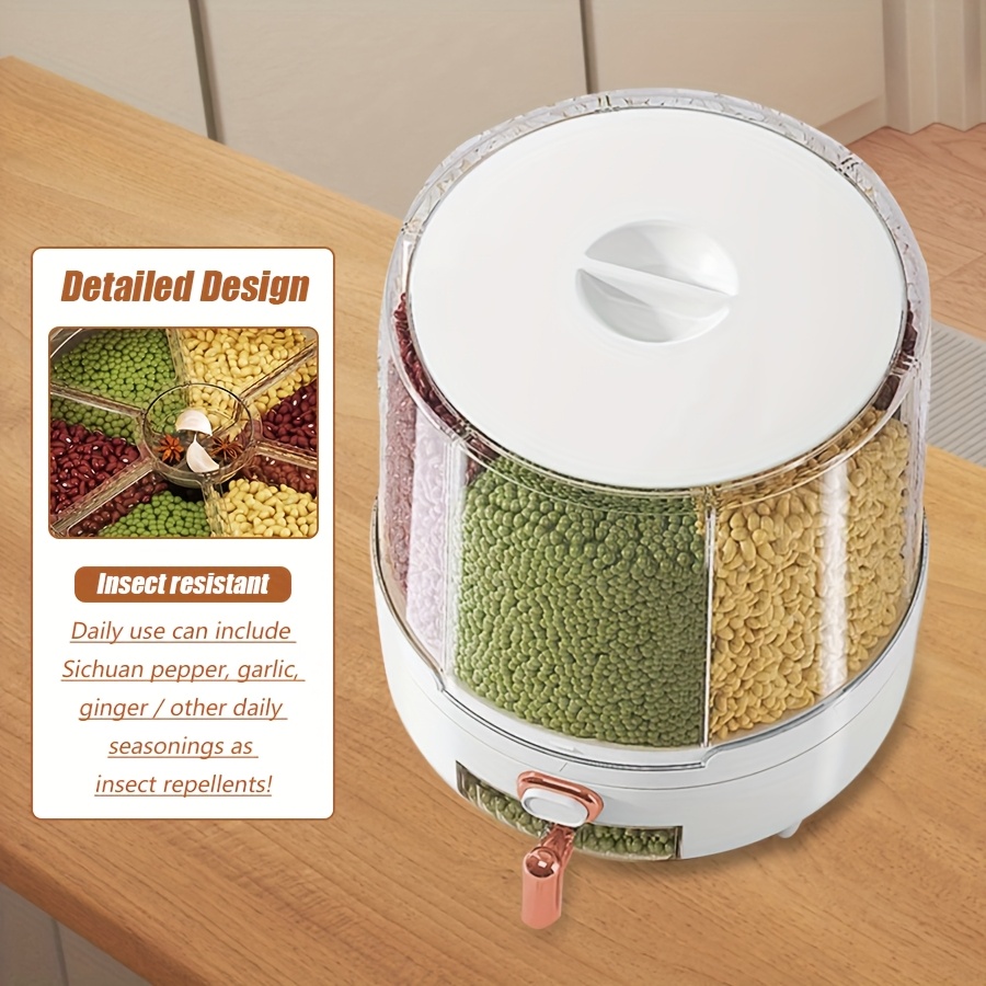6칸 360 °   회전식 밀폐 식품 보관 용기 방습  - Food Storage With Compartments 리뷰 및 가격