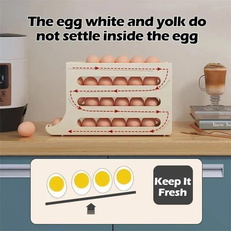 냉장고 계란 보관함 롤링 키친 컨테이너 계란 롤링 랙  - Egg Storage Holder 리뷰 및 가격